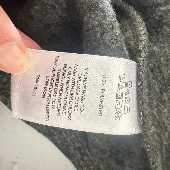 Telluride Clothing Company Womens Medium Sweater Button Mock Neck Grey Marled - Picture 9 of 10